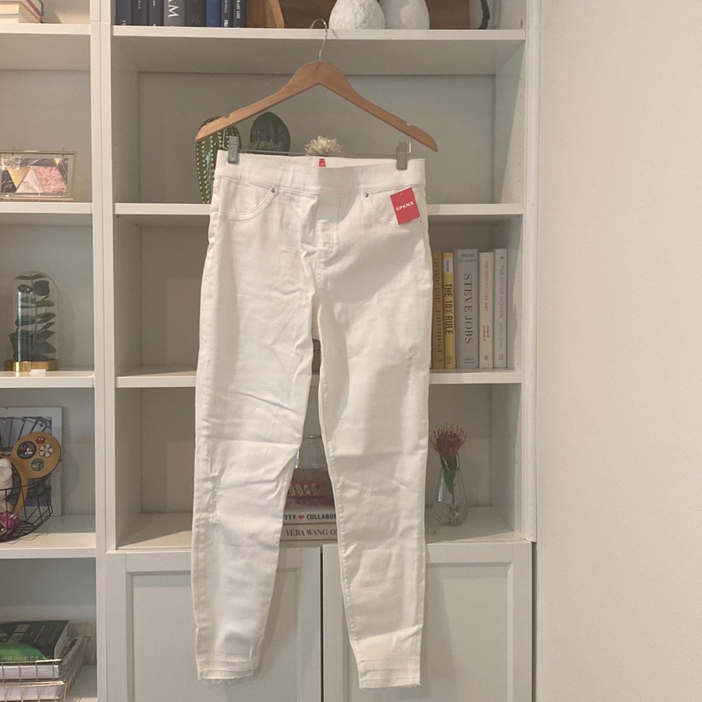 SPANX Distressed Denim Legging White Large